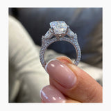 Monica Engagement Ring 5.6ct TCW, 14K Gold