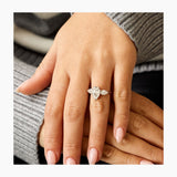 Lea Engagement Ring 3ct TCW, 14K Gold