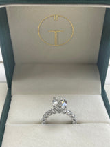 Dina Engagement Ring 4ct TCW, 14K Gold