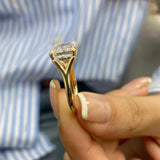 Milan Engagement Ring 5ct TCW, 14K Gold