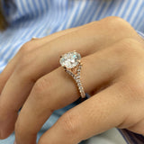 Miki Engagement Ring 3.4ct TCW, 14K Gold