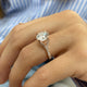 Miki Engagement Ring 3.4ct TCW, 14K Gold