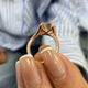 Miki Engagement Ring 3.4ct TCW, 14K Gold