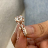 Miki Engagement Ring 3.4ct TCW, 14K Gold