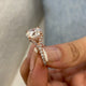 Miki Engagement Ring 3.4ct TCW, 14K Gold