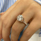 Miki Engagement Ring 3.45 Carat Rose Gold