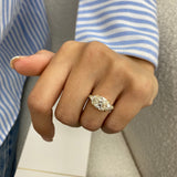 Mali Engagement Ring 3.4ct TCW, 14K Gold