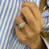 Mali Engagement Ring 3.4ct TCW, 14K Gold