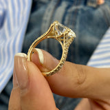 Mali Engagement Ring 3.4ct TCW, 14K Gold