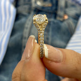 Mali Engagement Ring 3.4ct TCW, 14K Gold