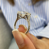 Lotan Engagement Ring 4.4ct TCW, 14K Gold
