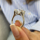 Lotan Engagement Ring 4.4ct TCW, 14K Gold
