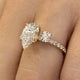 Aska Engagement Ring 3ct TCW, 14K Gold