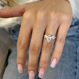 Aska Engagement Ring 3ct TCW, 14K Gold