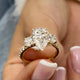 3 Stone with Pave Band