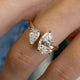 Toi-et Moi Engagement Ring 2ct TCW, 14K Gold