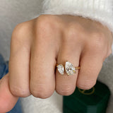 Toi-et Moi Engagement Ring 2ct TCW, 14K Gold