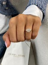 Carmen Engagement Ring 1.2ct TCW, 14K Gold