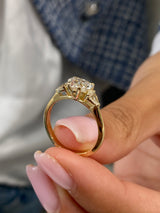Rosa Engagement Ring 1.3ct TCW, 14K Gold