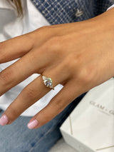 Savanna Engagement Ring 1.3ct TCW, 14K Gold