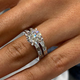 Tea Bridal Set Rings Set 3ct TCW, 14K Gold
