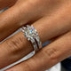 Tea Bridal Set Rings Set 3ct TCW, 14K Gold