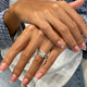 Tea Engagement Ring 3 Carat White Gold