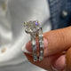 Tea Bridal Set Rings Set 3ct TCW, 14K Gold