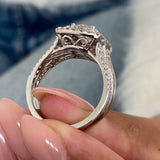 Nicolett Engagement Ring 2.8ct TCW, 14K Gold