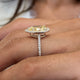 Nathalina Engagement Ring 2.97 Carat White Gold