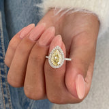 Nathalina Engagement Ring 2.97 Carat White Gold