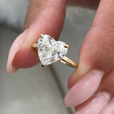 Pilar Engagement Ring 3.1ct TCW, 14K Gold
