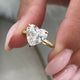 Pilar Engagement Ring 3.1ct TCW, 14K Gold