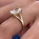 Monique Engagement Ring 3.1ct TCW, 14K Gold