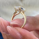 Monique Engagement Ring 3.1ct TCW, 14K Gold
