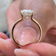 Monique Engagement Ring 3.1ct TCW, 14K Gold