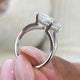 Laure Engagement Ring 4.1ct TCW, 14K Gold