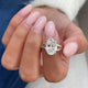 Melodi Engagement Ring 3.1ct TCW, 14K Gold