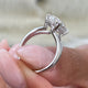 Melodi Engagement Ring 3.1ct TCW, 14K Gold