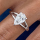 Clara Engagement Ring 1.07 Carat White Gold