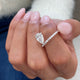 Ambre Engagement Ring 1.2ct TCW, 14K Gold