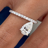 Ambre Engagement Ring 1.25 Carat White Gold