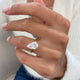 Clarette Engagement Ring 3ct TCW, 14K Gold