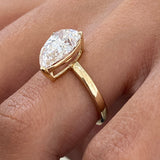 Clarette Engagement Ring 3ct TCW, 14K Gold