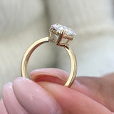 Clarette Engagement Ring 3ct TCW, 14K Gold