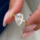Clarette Engagement Ring 3ct TCW, 14K Gold