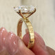 Fosette Engagement Ring 4ct TCW, 14K Gold