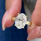 Fosette Engagement Ring 4ct TCW, 14K Gold