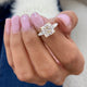 Gertrude Engagement Ring 3.3ct TCW, 14K Gold