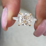 Gertrude Engagement Ring 3.3ct TCW, 14K Gold